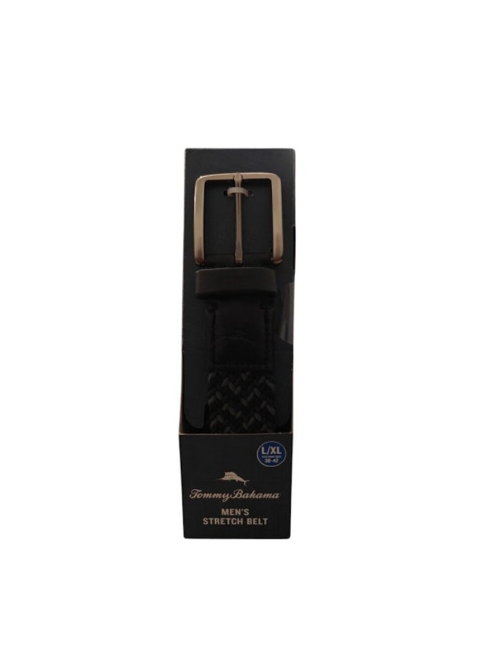 Tommy Bahama Men's Black Navy Large XL Stretch Belt 38-42 New in Box NIB